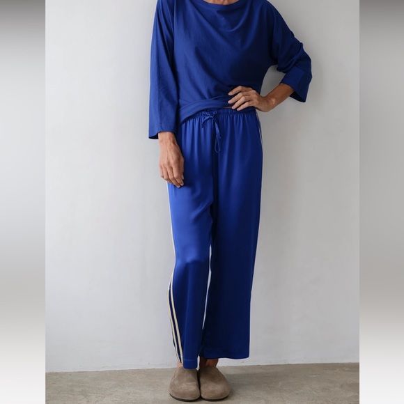 DONNI The Silk Stripe Crop Pant - Picture 3 of 8